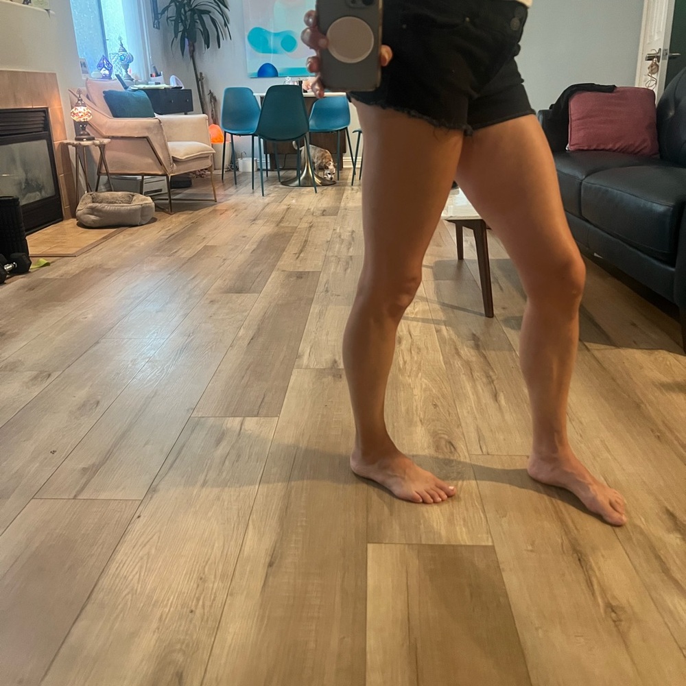 Refuge Black Jean Shorts